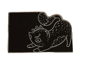Grabstein Katze aus Granit ca. 30cm x 19cm und 1cm dick