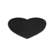 Grabstein Herz aus Granit ca. 25cm x 15cm und 1cm dick, schwarz